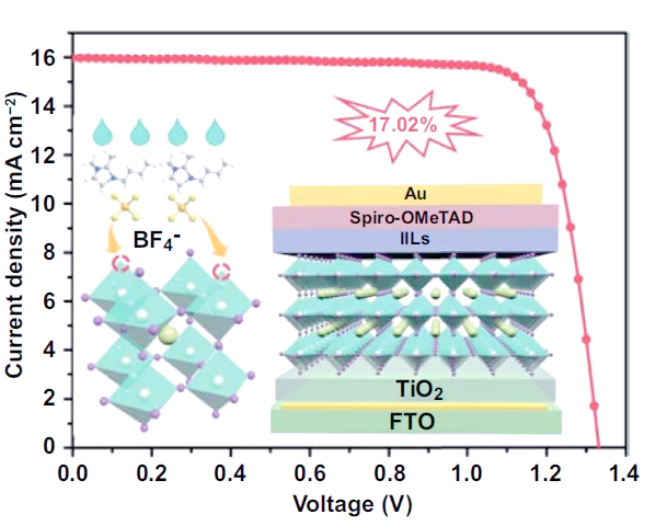 钙钛矿界面硫基添加剂提升稳定性